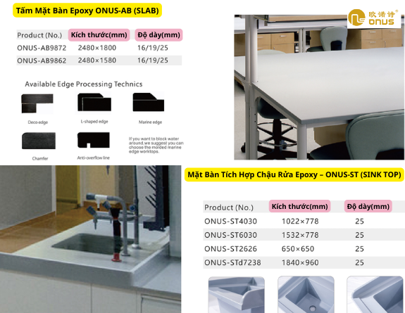 mặt bàn epoxy