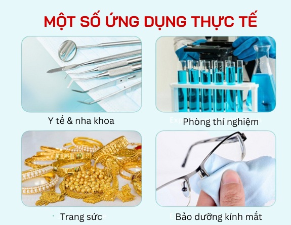 ỨNG DỤNG BỂ RỬA SIÊU ÂM TRONG CÁC NGÀNH NGHỀ